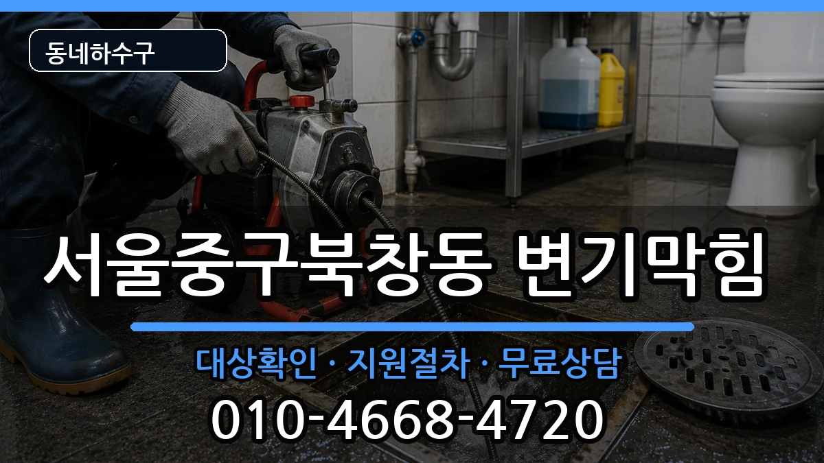 서울중구북창동 변기막힘 증상 처리 안내 이미지 2