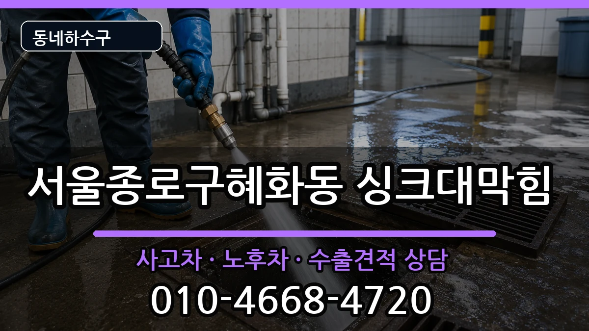 서울종로구혜화동 싱크대막힘 증상 처리 안내 이미지 1