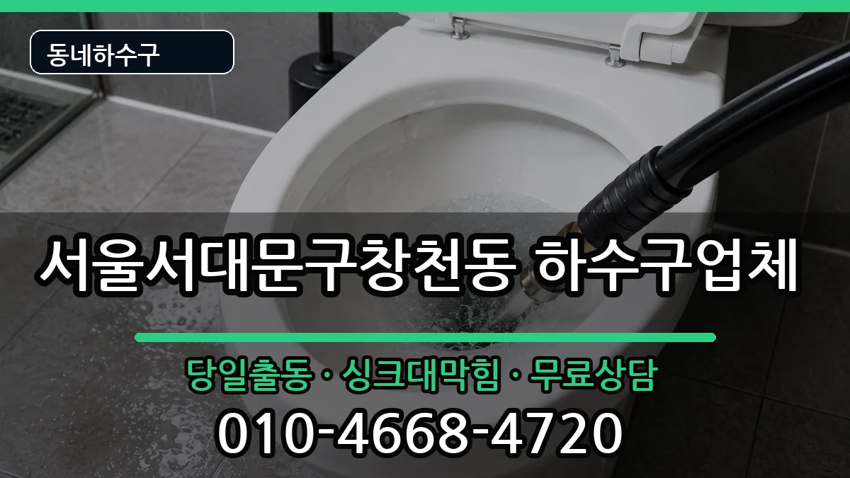 서울서대문구창천동 하수구막힘 증상 처리 안내 이미지 3