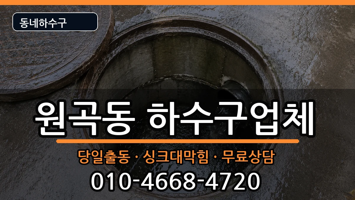 경기안산시단원구원곡동 하수구막힘 경기안산시단원구원곡동 하수구막힘 증상 처리 안내 이미지 3