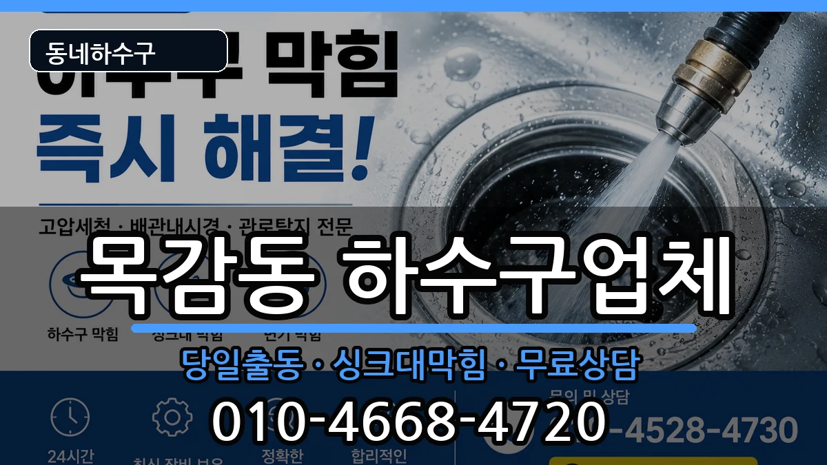 경기시흥시목감동 하수구막힘 경기시흥시목감동 하수구막힘 증상 처리 안내 이미지 2