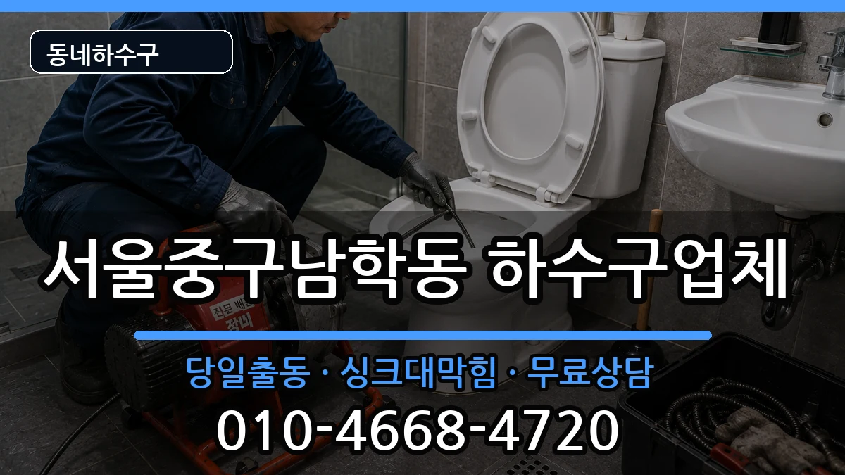서울중구남학동 하수구막힘 증상 처리 안내 이미지 3