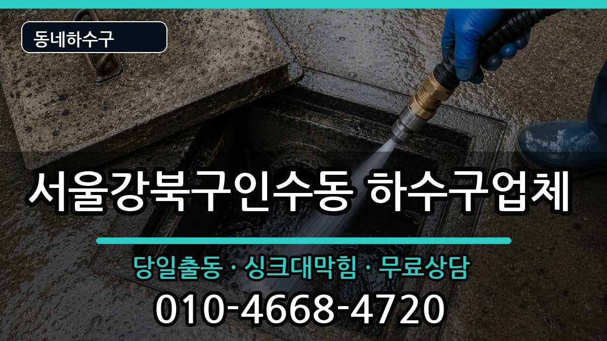 서울강북구인수동 하수구막힘 서울강북구인수동 하수구막힘 증상 처리 안내 이미지 2