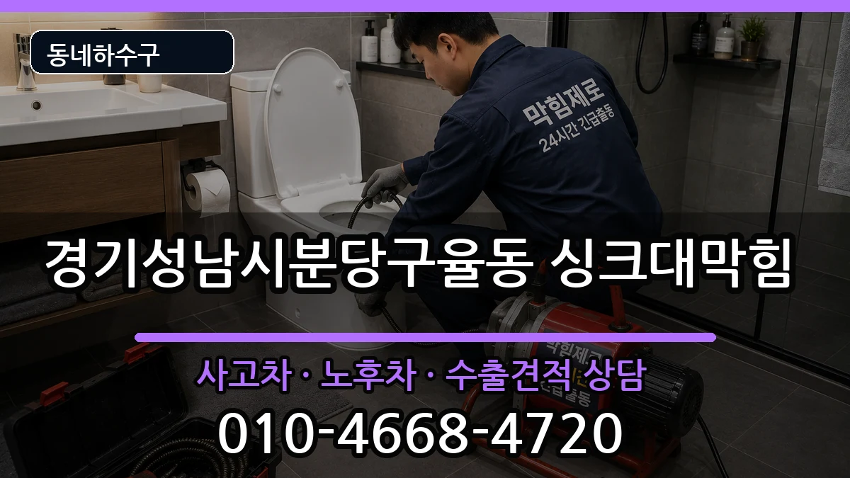 경기성남시분당구율동 싱크대막힘 증상 처리 안내 이미지 2