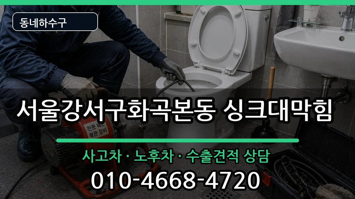 서울강서구화곡본동  싱크대막힘 비교형