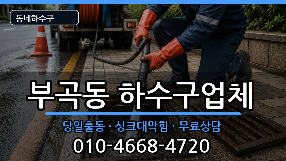 경기안산시상록구부곡동 하수구막힘 증상 처리 안내 이미지 2