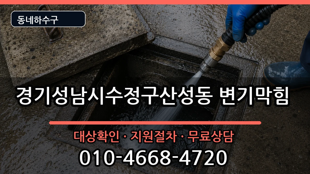 경기성남시수정구산성동 변기막힘 증상 처리 안내 이미지 1