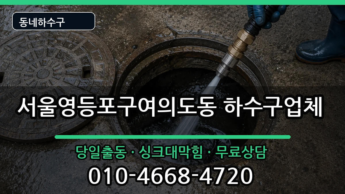 서울영등포구여의도동 하수구막힘 서울영등포구여의도동 하수구막힘 증상 처리 안내 이미지 1