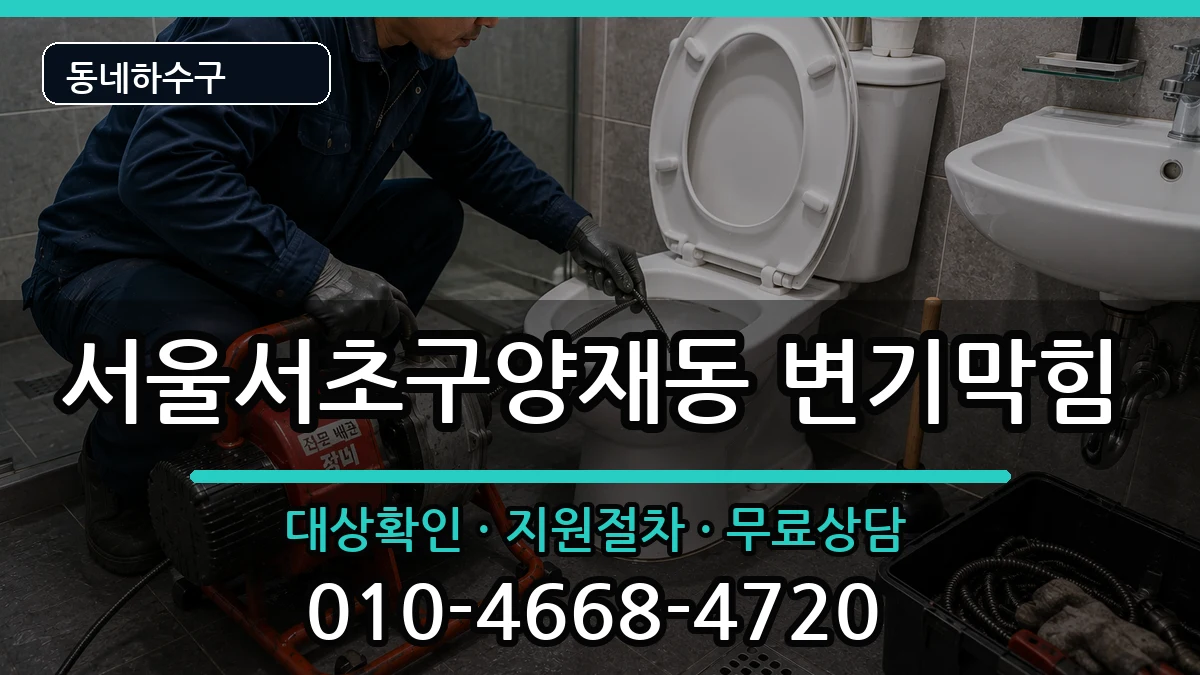 서울서초구양재동 변기막힘 증상 처리 안내 이미지 1