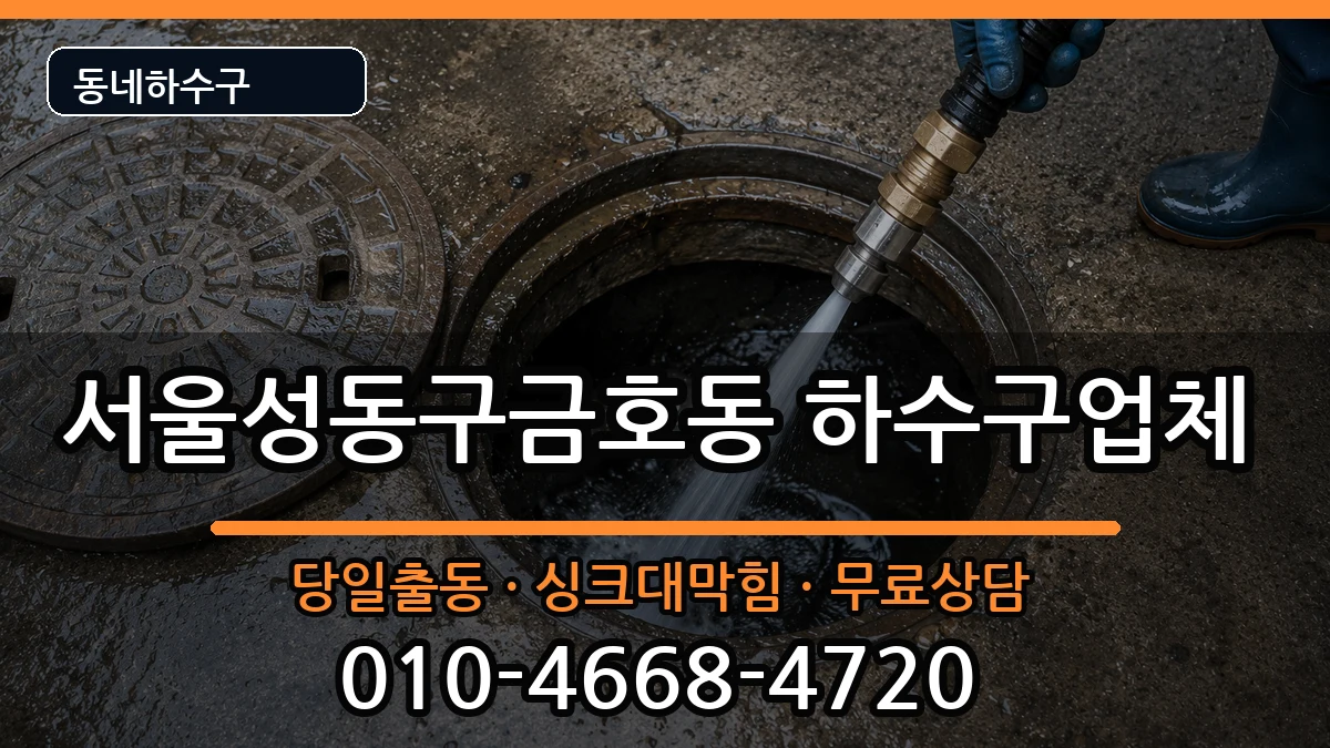 서울성동구금호동  하수구막힘 주의사항형