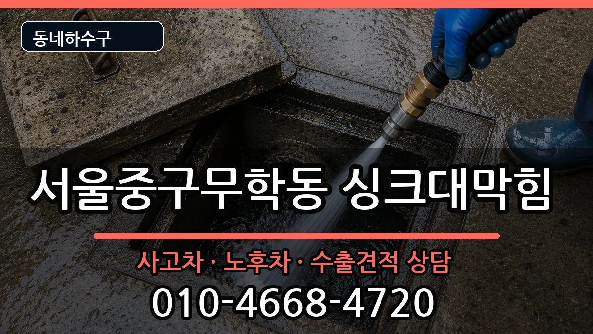 서울중구무학동 싱크대막힘 증상 처리 안내 이미지 1