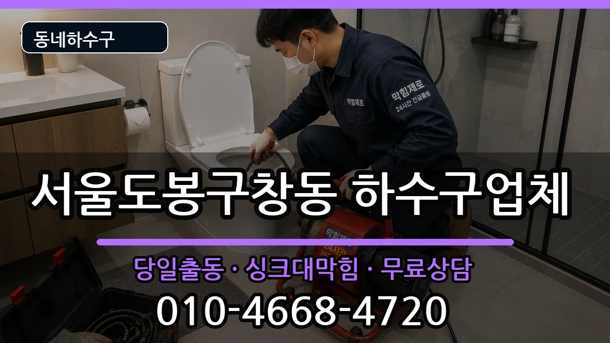 서울도봉구창동 하수구막힘 서울도봉구창동 하수구막힘 증상 처리 안내 이미지 1