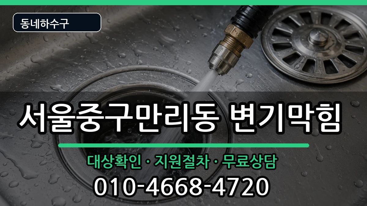 서울중구만리동 변기막힘 증상 처리 안내 이미지 1