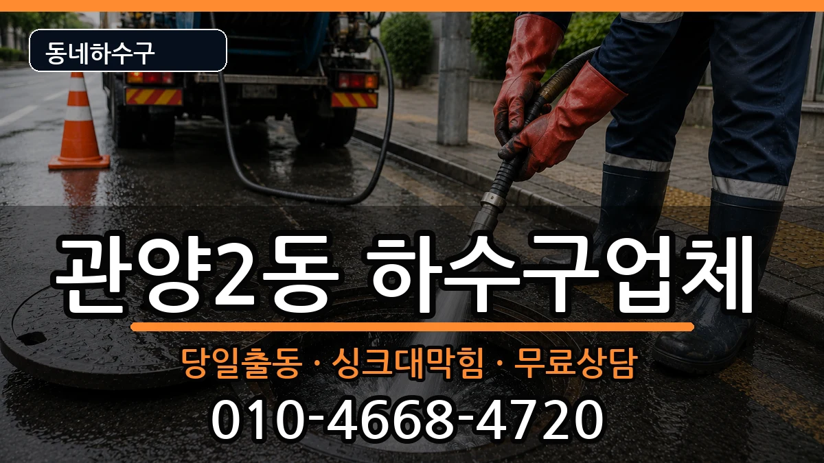 경기안양시동안구관양2동 하수구막힘 증상 처리 안내 이미지 2