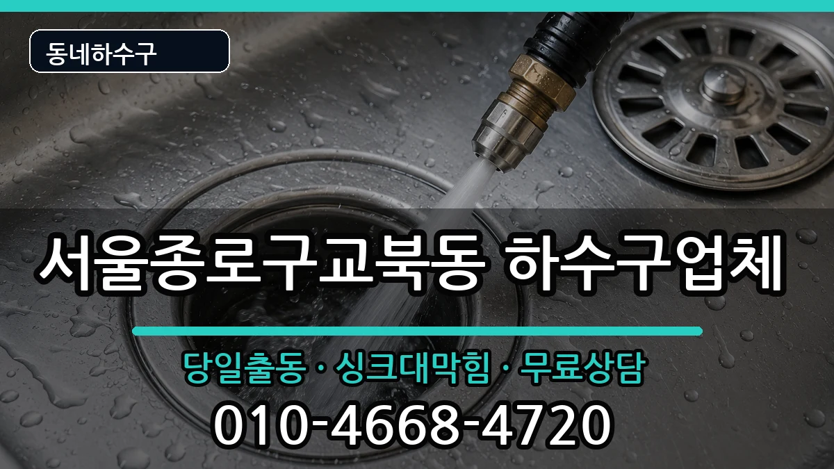 서울종로구교북동 하수구막힘 서울종로구교북동 하수구막힘 증상 처리 안내 이미지 3