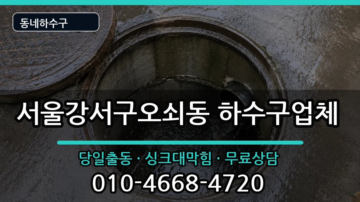 서울강서구오쇠동 하수구막힘 서울강서구오쇠동 하수구막힘 증상 처리 안내 이미지 3