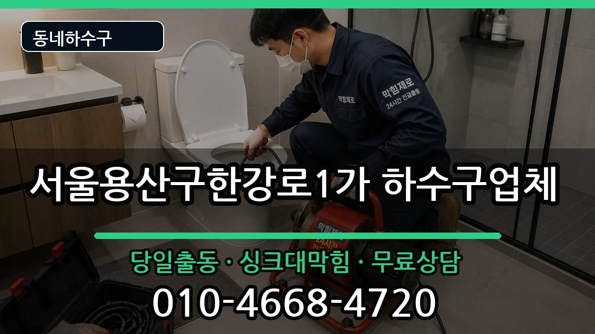 서울용산구한강로1가 하수구막힘 증상 처리 안내 이미지 1
