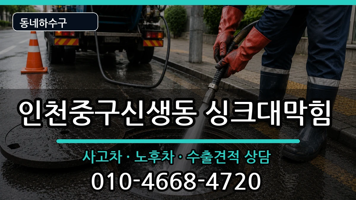 인천중구신생동 싱크대막힘 인천중구신생동 싱크대막힘 증상 처리 안내 이미지 1
