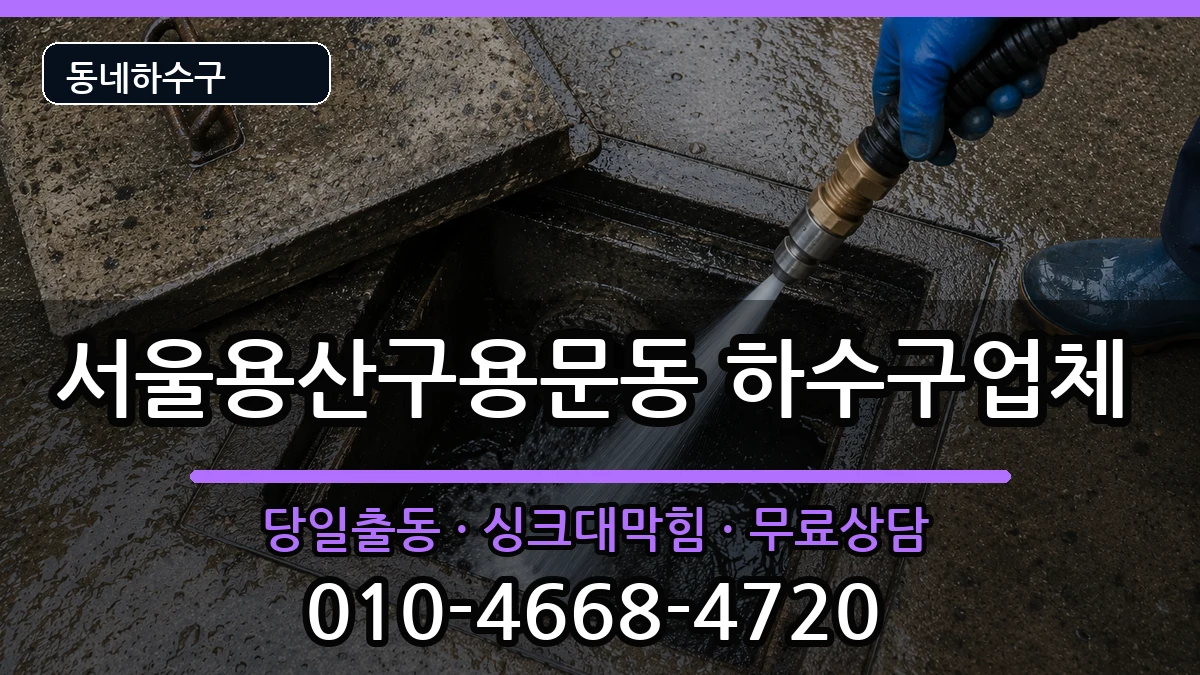 서울용산구용문동 하수구막힘 증상 처리 안내 이미지 2