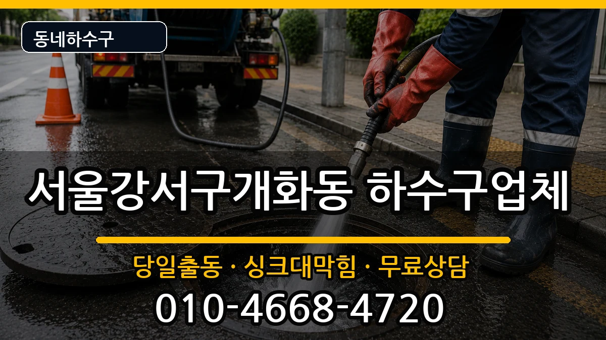 서울강서구개화동 하수구막힘 증상 처리 안내 이미지 1