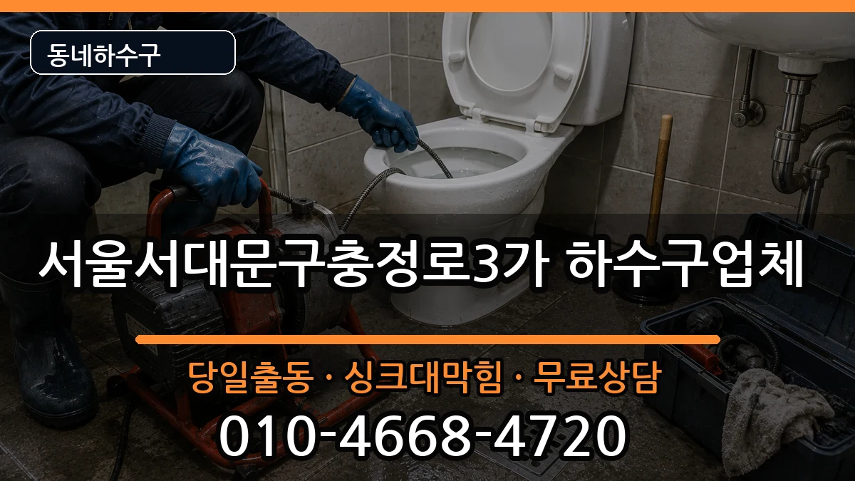 서울서대문구충정로3가  하수구막힘 비교형