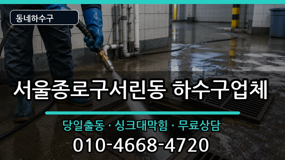 서울종로구서린동 하수구막힘 서울종로구서린동 하수구막힘 증상 처리 안내 이미지 2