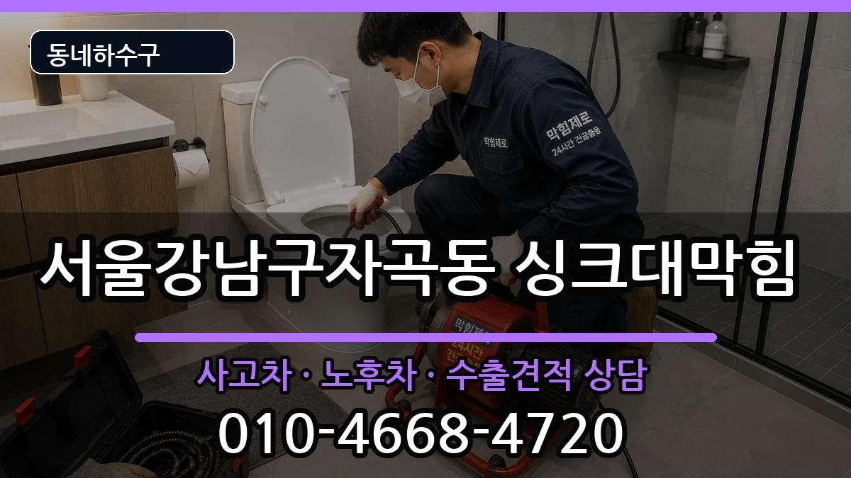 서울강남구자곡동 싱크대막힘 증상 처리 안내 이미지 1