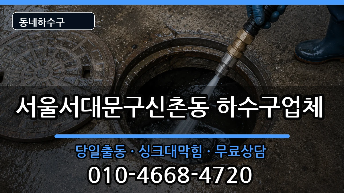 서울서대문구신촌동 하수구막힘 증상 처리 안내 이미지 1