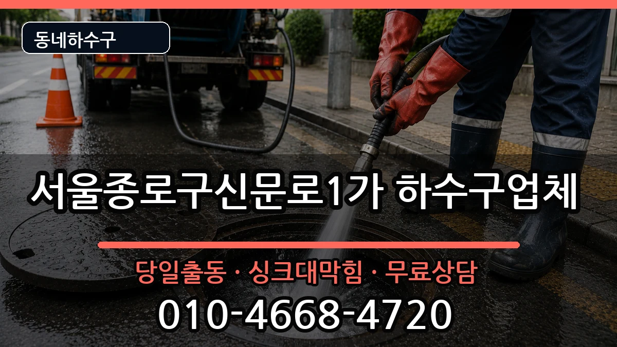 서울종로구신문로1가 하수구막힘 증상 처리 안내 이미지 3