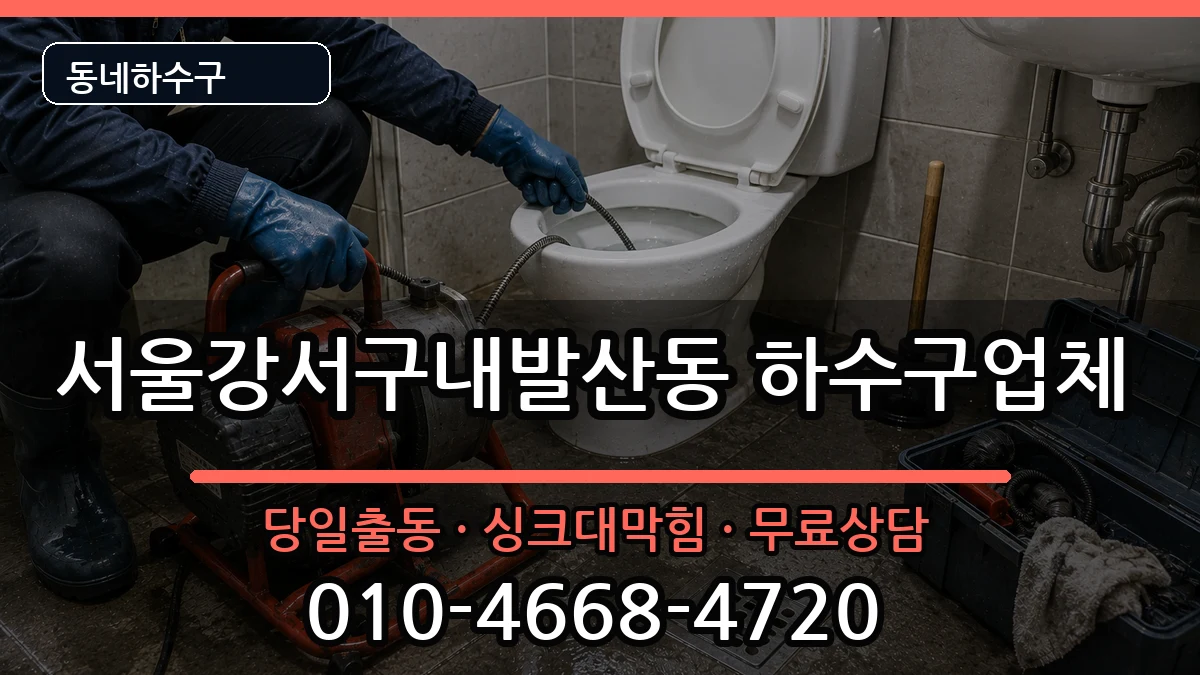 서울강서구내발산동 하수구막힘 증상 처리 안내 이미지 2