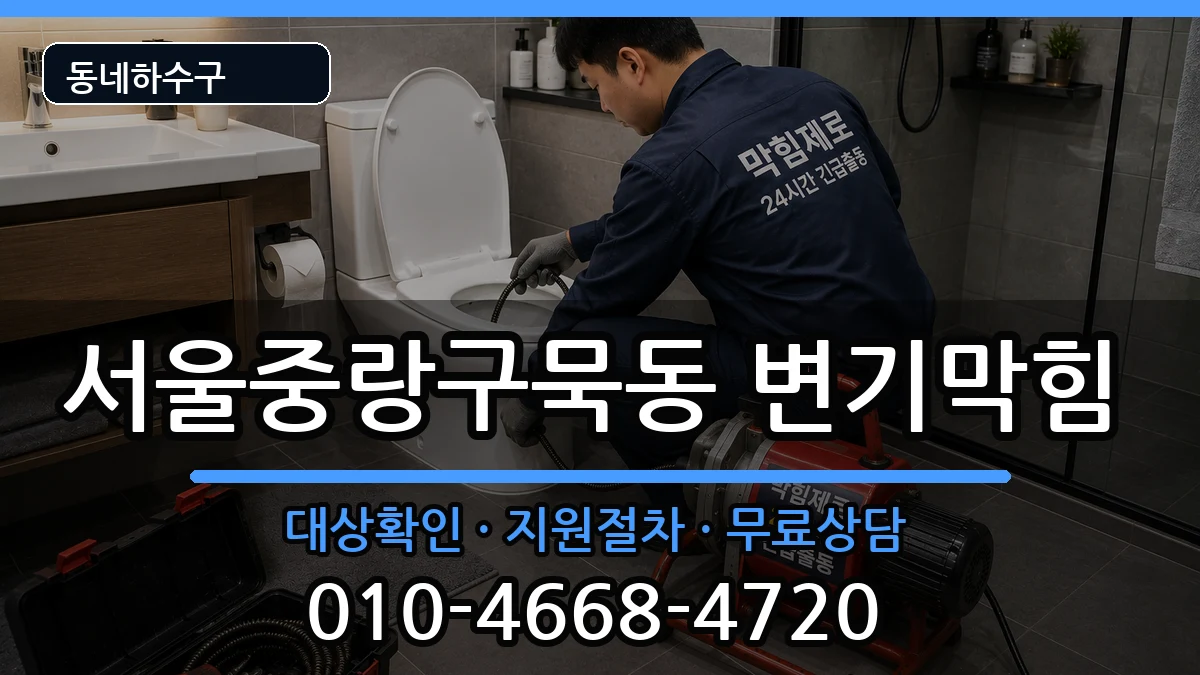 서울중랑구묵동 변기막힘 서울중랑구묵동 변기막힘 증상 처리 안내 이미지 2