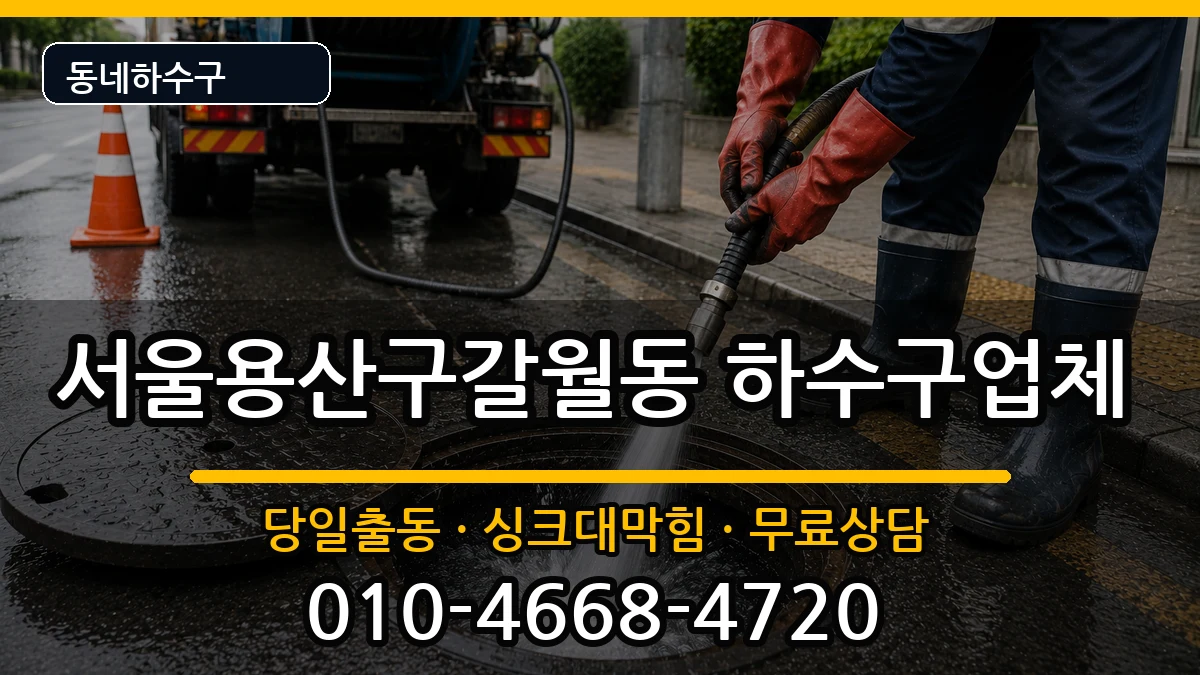 서울용산구갈월동 하수구막힘 서울용산구갈월동 하수구막힘 증상 처리 안내 이미지 1