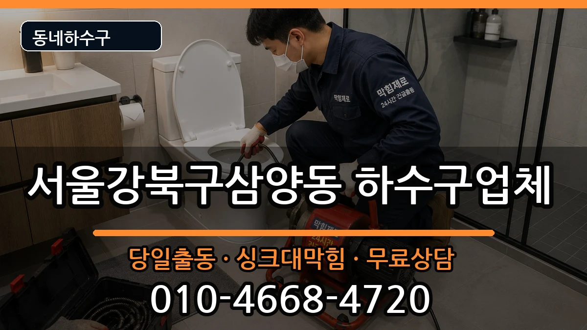 서울강북구삼양동 하수구막힘 서울강북구삼양동 하수구막힘 증상 처리 안내 이미지 2