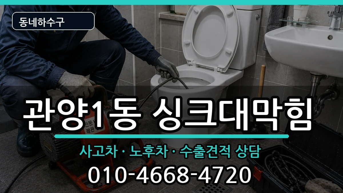 경기안양시동안구관양1동 싱크대막힘 경기안양시동안구관양1동 싱크대막힘 증상 처리 안내 이미지 2