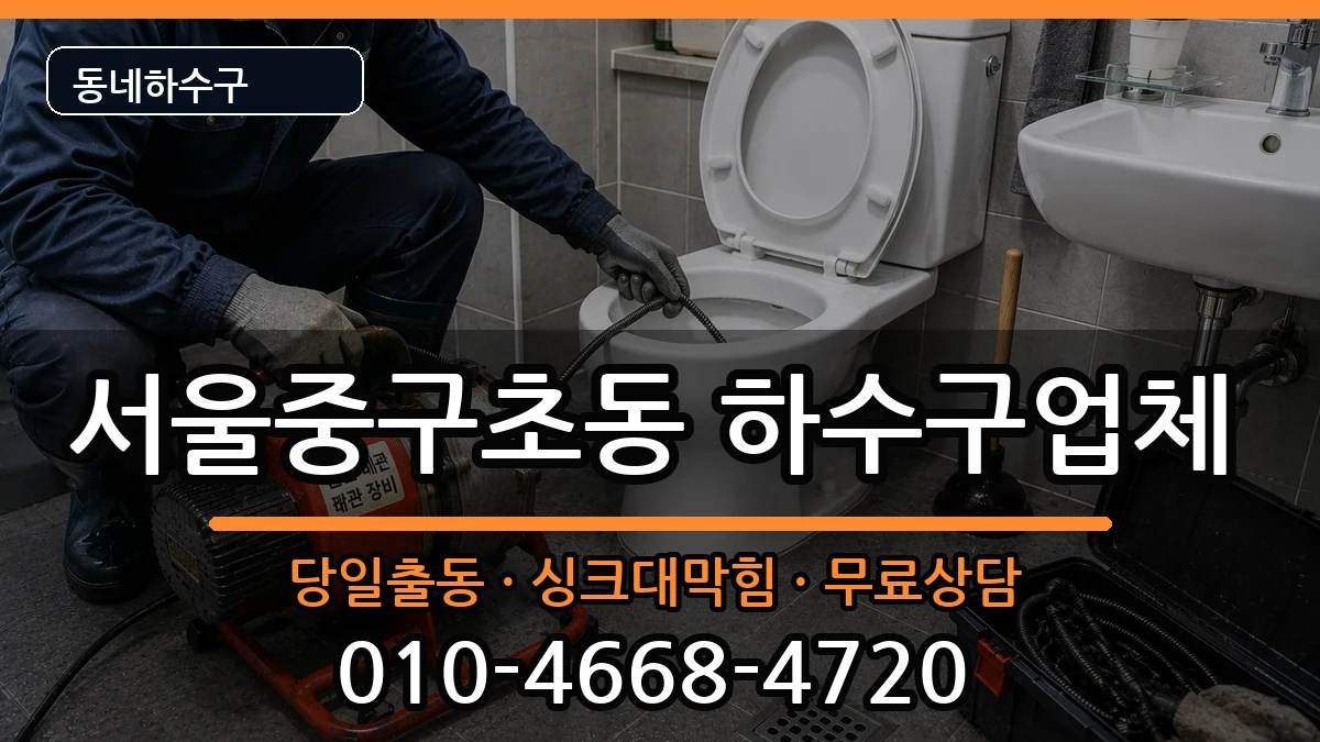서울중구초동 하수구막힘 증상 처리 안내 이미지 3