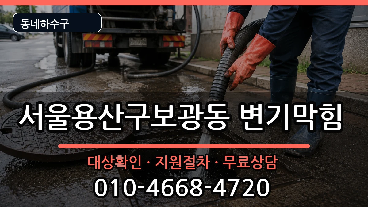 서울용산구보광동 변기막힘 증상 처리 안내 이미지 1