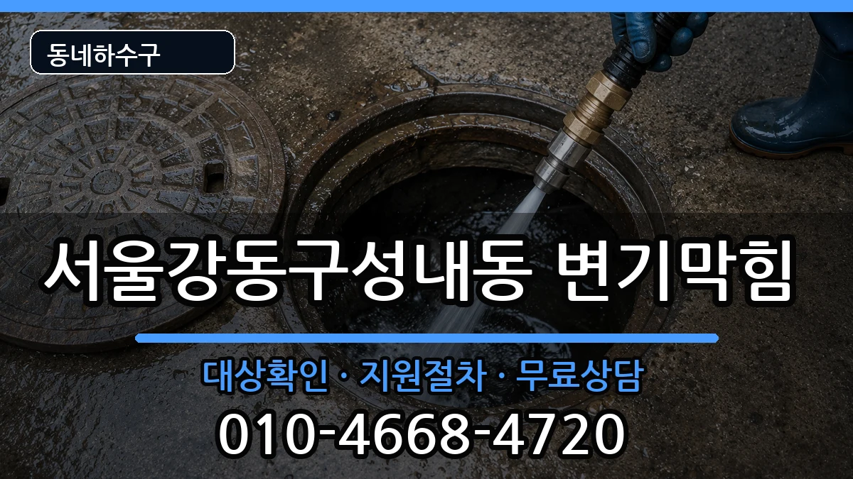 서울강동구성내동 변기막힘 증상 처리 안내 이미지 1