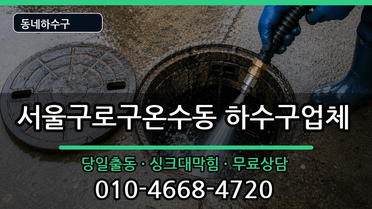 서울구로구온수동 하수구막힘 증상 처리 안내 이미지 1