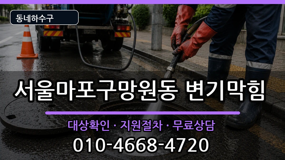 서울마포구망원동 변기막힘 증상 처리 안내 이미지 1
