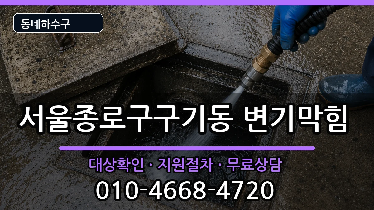 서울종로구구기동 변기막힘 증상 처리 안내 이미지 2