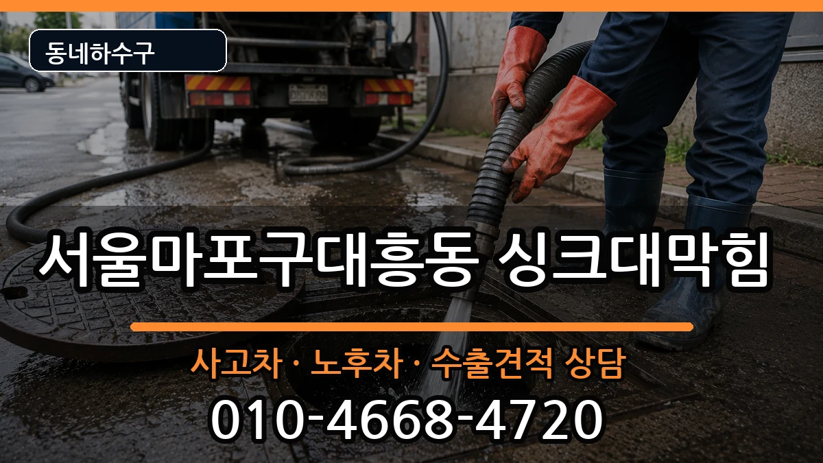 서울마포구대흥동  싱크대막힘 정보형