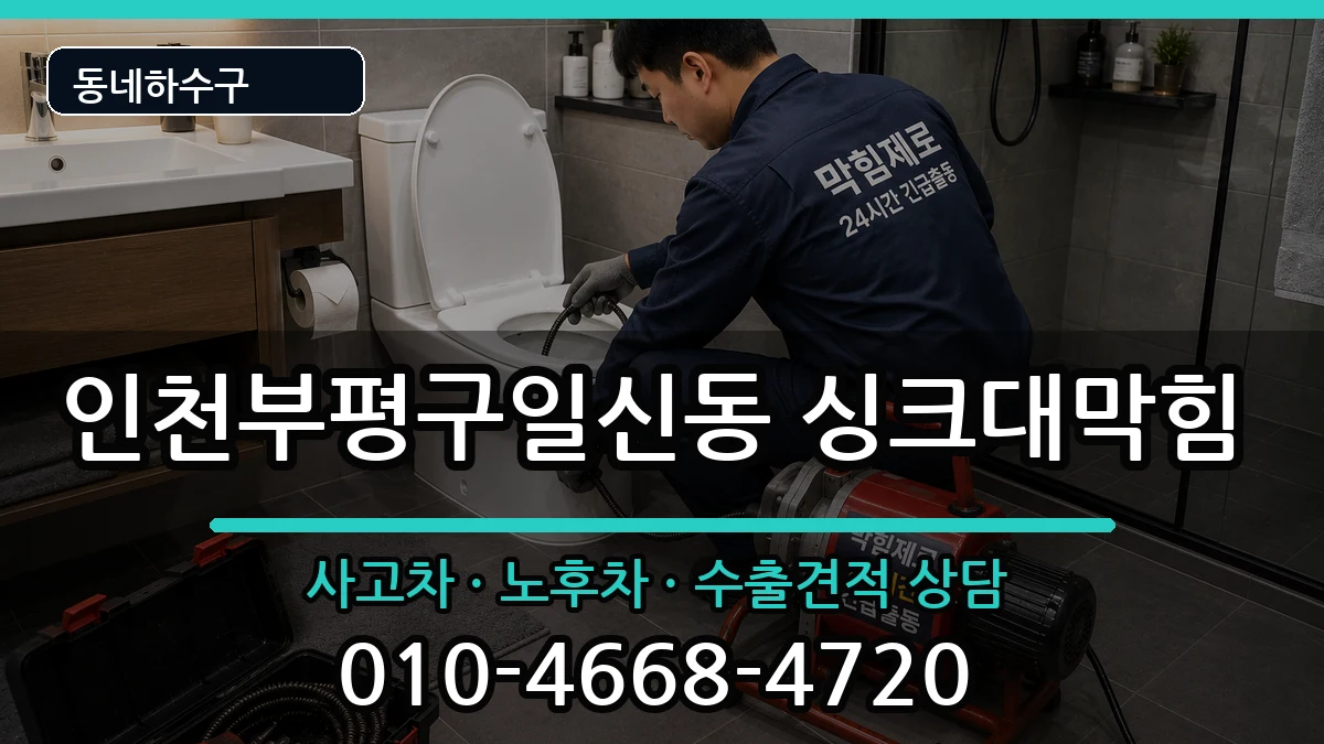 인천부평구일신동 싱크대막힘 인천부평구일신동 싱크대막힘 증상 처리 안내 이미지 3