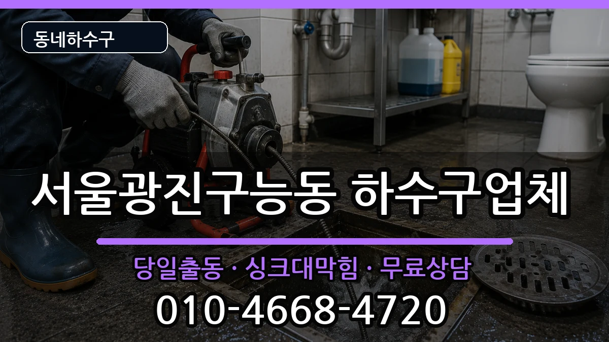 서울광진구능동 하수구막힘 증상 처리 안내 이미지 3
