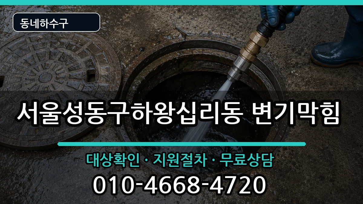 서울성동구하왕십리동 변기막힘 증상 처리 안내 이미지 1