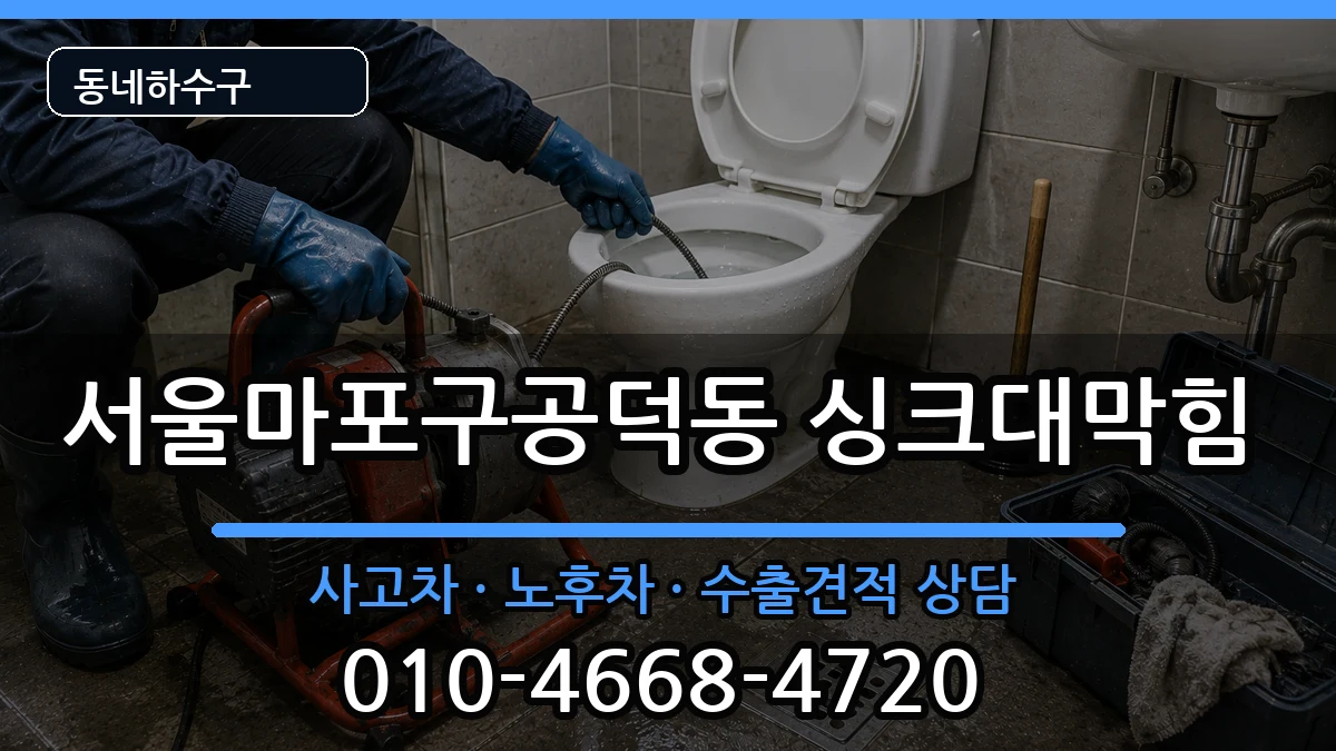 서울마포구공덕동  싱크대막힘 비교형