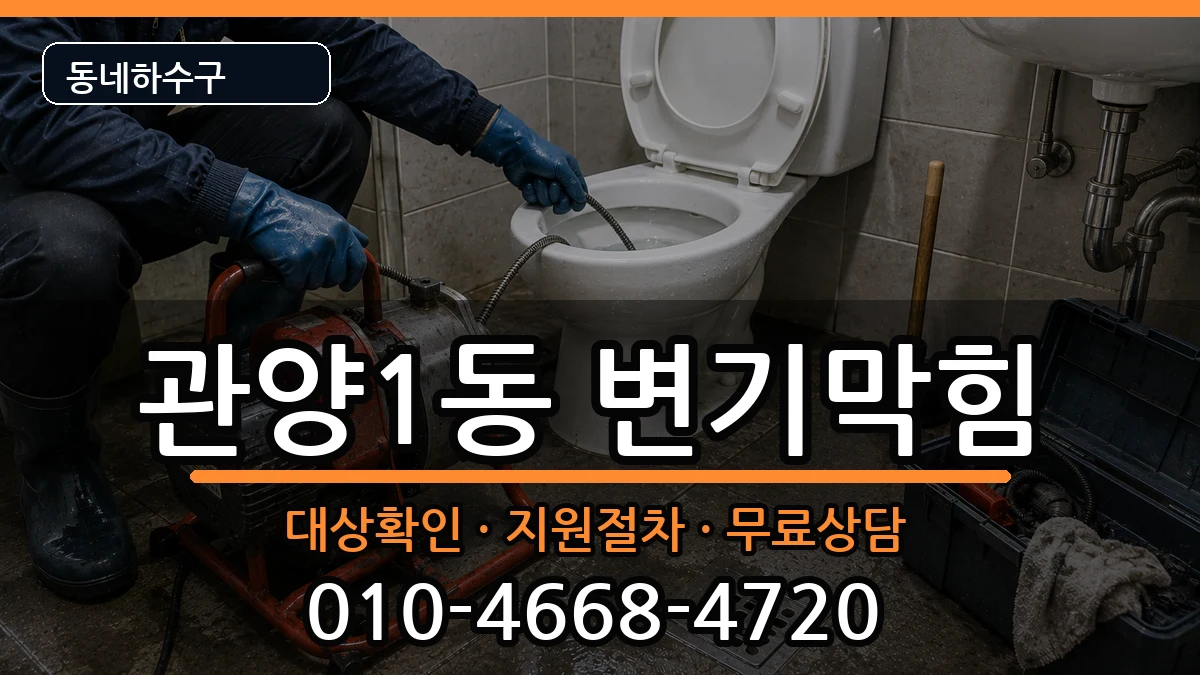 경기안양시동안구관양1동 변기막힘 증상 처리 안내 이미지 1