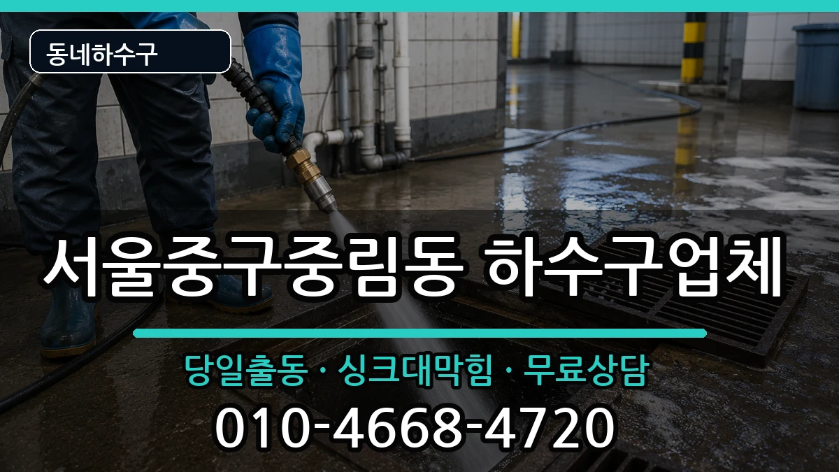 서울중구중림동 하수구막힘 서울중구중림동 하수구막힘 증상 처리 안내 이미지 2