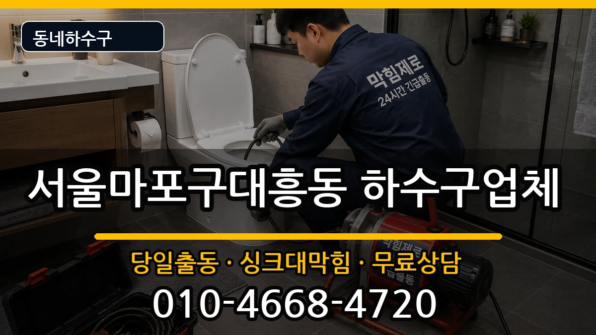 서울마포구대흥동  하수구막힘 절차형