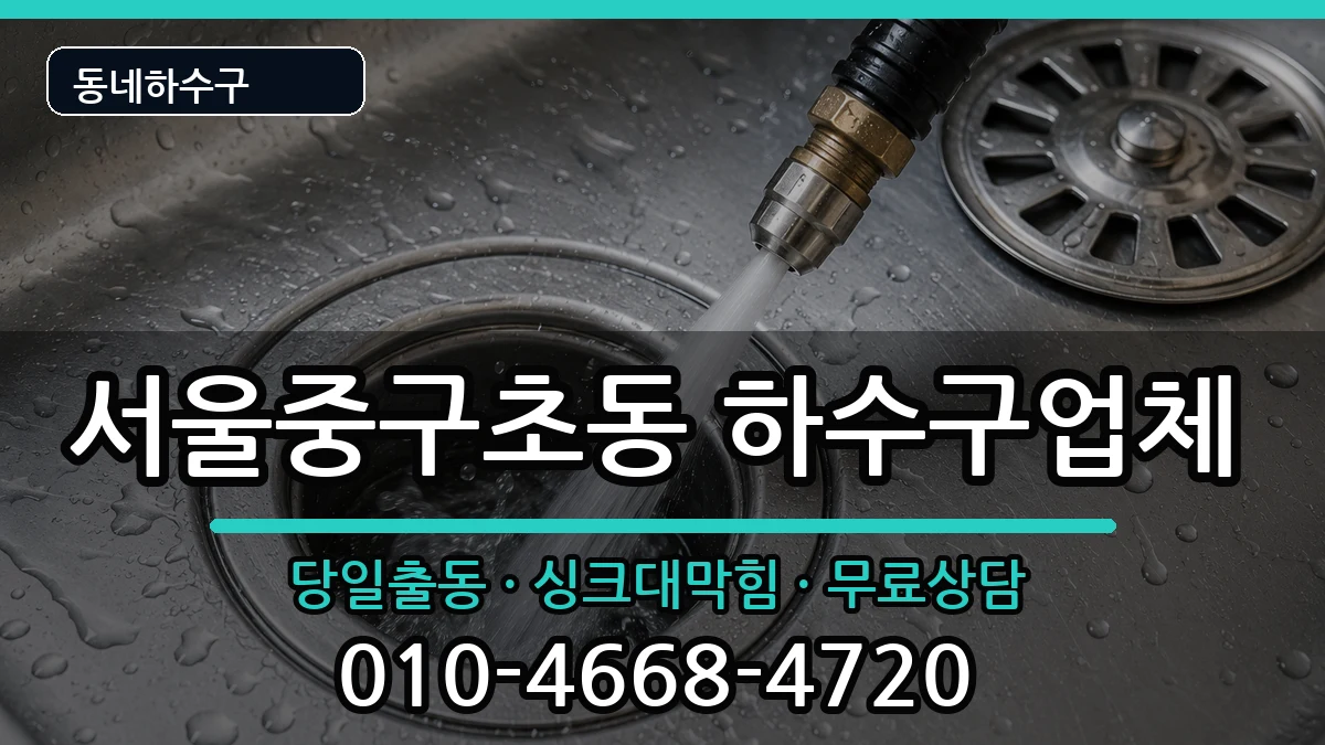 서울중구초동 하수구막힘 증상 처리 안내 이미지 2