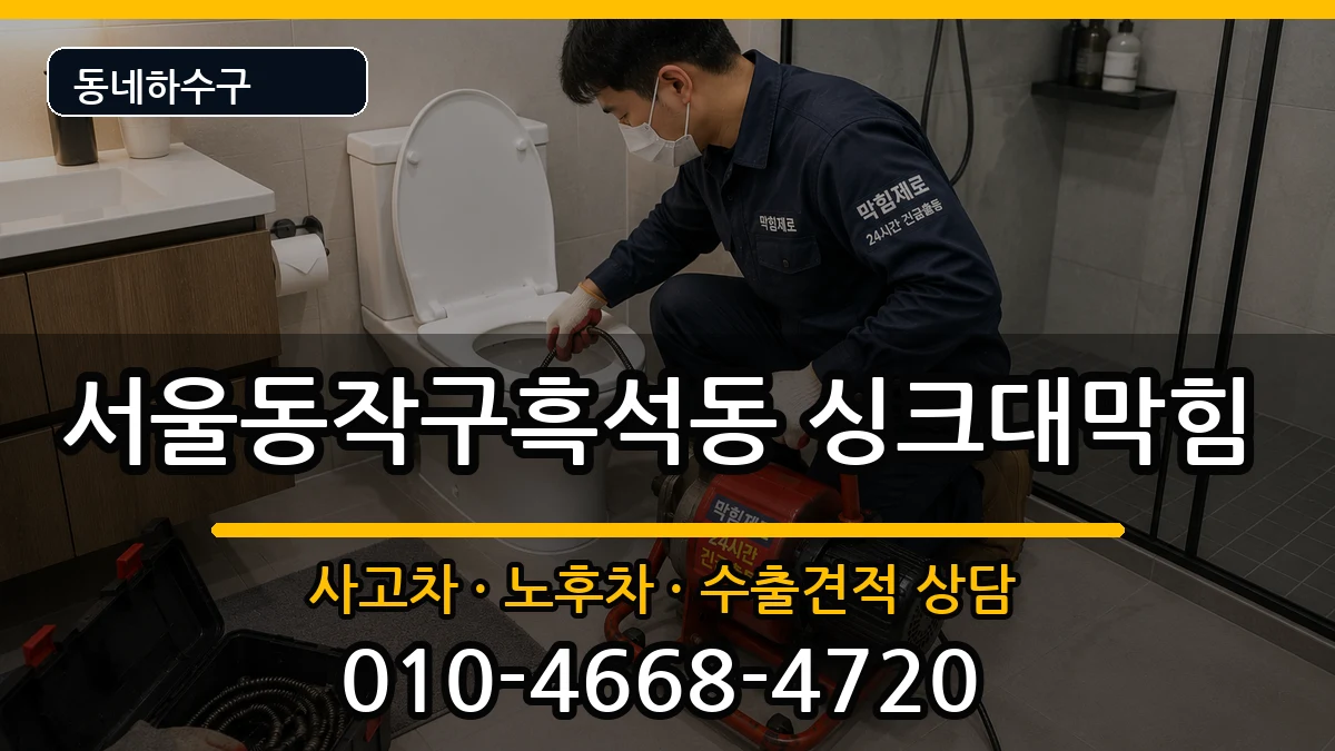 서울동작구흑석동 싱크대막힘 서울동작구흑석동 싱크대막힘 증상 처리 안내 이미지 3